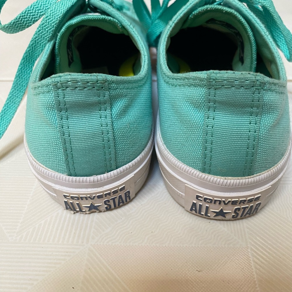 Teal converse chuck taylor all star low tops casual comfy everyday sneakers - Picture 4 of 4